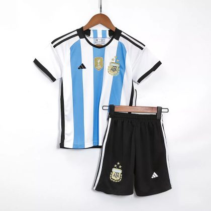 Otroški Argentina Nogometni Dresi Kompleti Domači 2022 2023